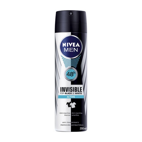 Deodorant Spray Men Black & White Active Nivea (200 ml)