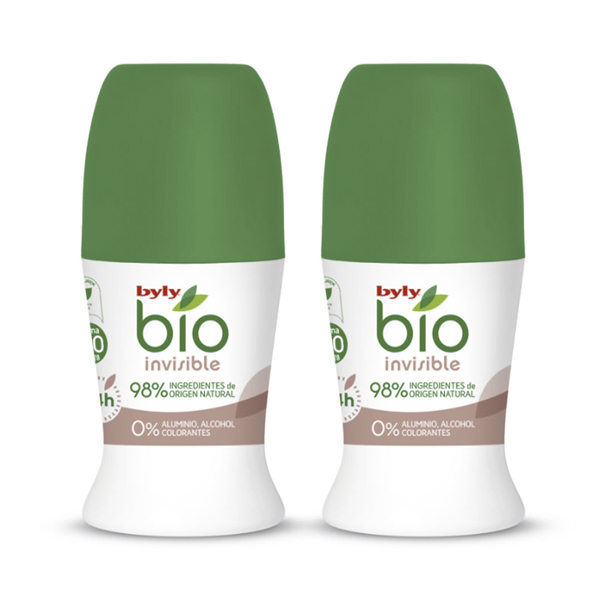 Deodorant Roll-On BIO NATURAL 0% INVISIBLE Byly (2 pcs)
